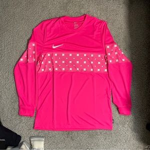 PINK NIKE DRI-FIT SOCCER/FOOTBALL GOALIE JERSEY
SIZE L